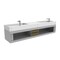 Castello Usa Amazon 84-inch Gray Vanity Set with White Top and Chrome Handles CB-MC-84G-CHR-2056-WH - alternate 2